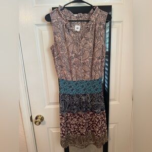 Cabi Paisley Sleeveless Dress Size Small